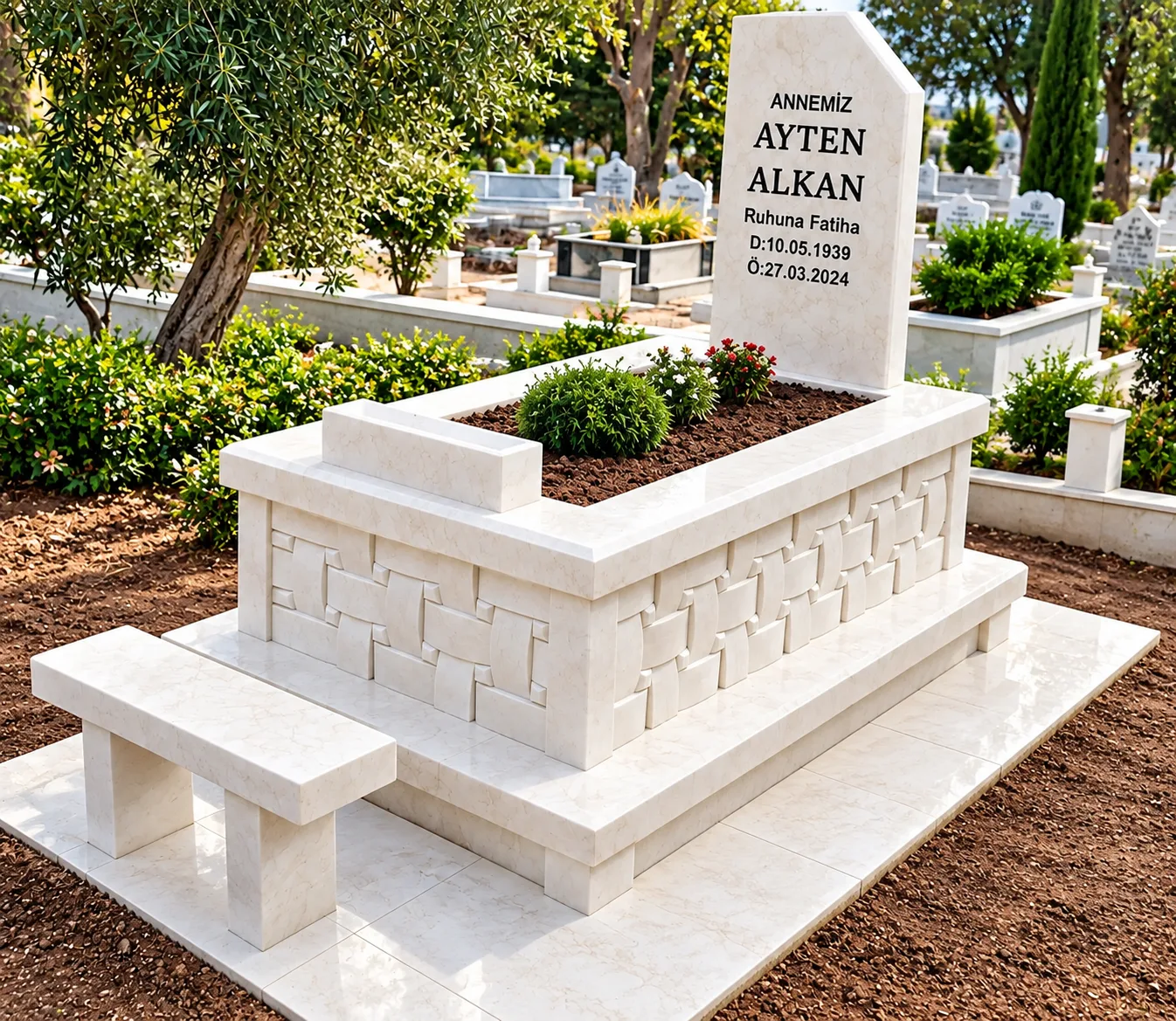 Işık Bahçesi özel tasarım mezarlar modeli
